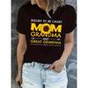 Women's Mother's Day 3D Printed Letter Personalized Simple Summer Short Sleeved T-shirt