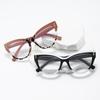 Cat Eye Frame Blue Light Blocking Presbyopia Eyewear Ultra Light Reading Eyewear Luxury Oversized Far Sight Glasses