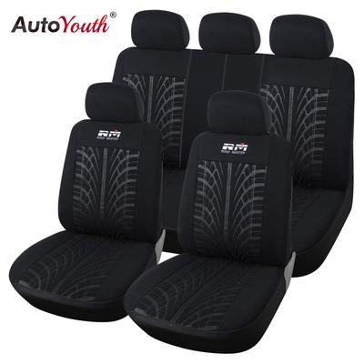 AUTOYOUTH Car Seat Cover Looped Fabric Universal Fit Most Vehicles Seats Covers Black