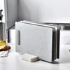 4Pcs Double-Sided Square Chopping Board with Stand Marble-Patterned Classified PP Chopping Boards Kitchen Tools Easy To Clean