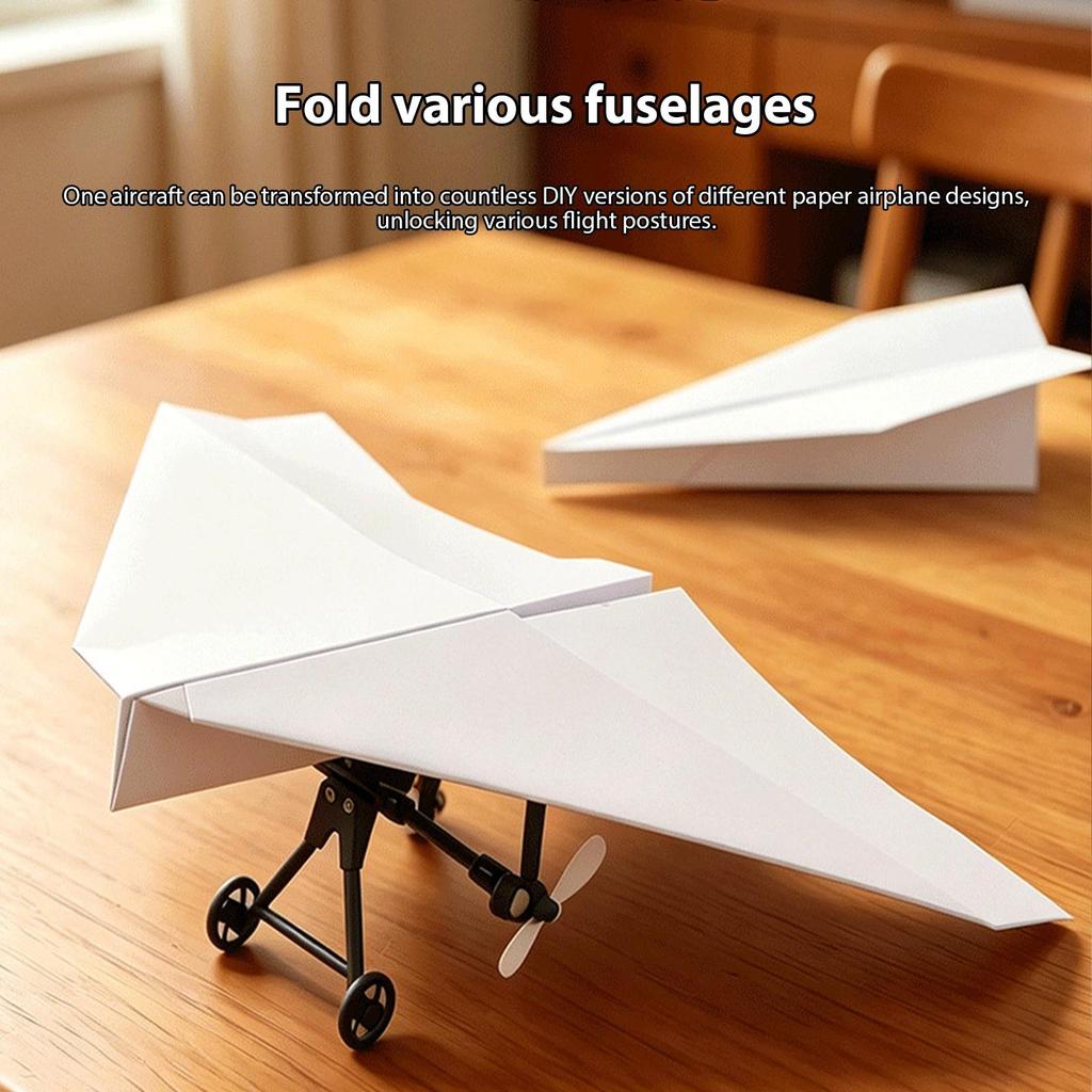 Remote Control Paper Airplane Powered Kit RC Paper Plane Motor   Kit Educational Gift Outdoor Toy   Proof
