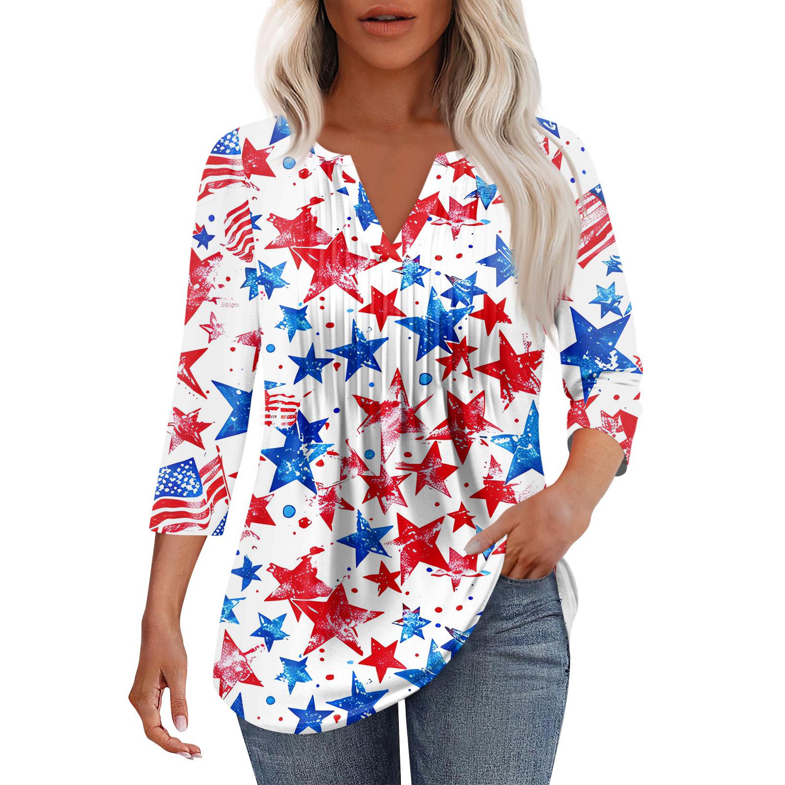 

Женская модная повседневная плиссированная футболка с V-образным вырезом и рукавом семь четвертей XL белый