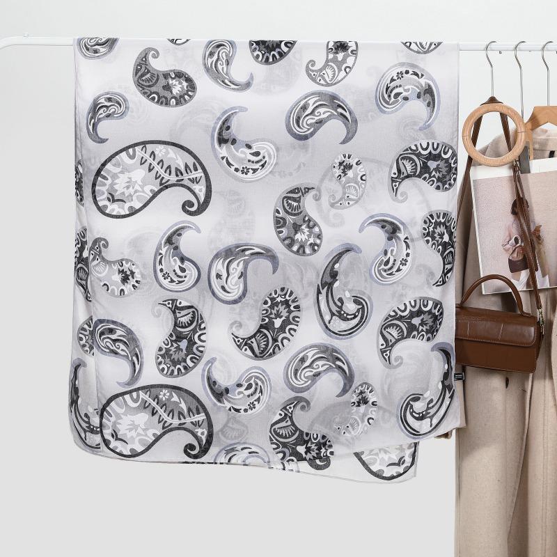 Ladies cotton and linen feel scarf shawl fashion retro cashew scarf spring and summer tulle new product
