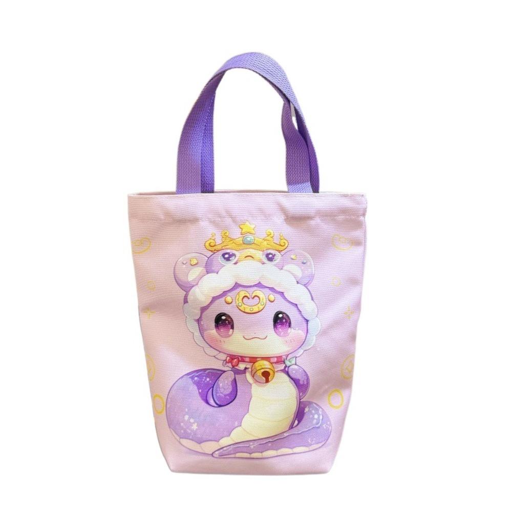 2025 Happy New Year Handbag Year of The Snake Red Tote Bag Snake Year Canvas Bag  Shopping Bag