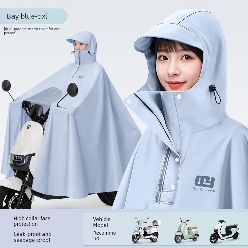 Impermeabile per Scooter Elettrico da Donna, Monoposto, Lungo, Integrale, Antitempesta, Extra Large e Spesso, Poncho Impermeabile per Guidare