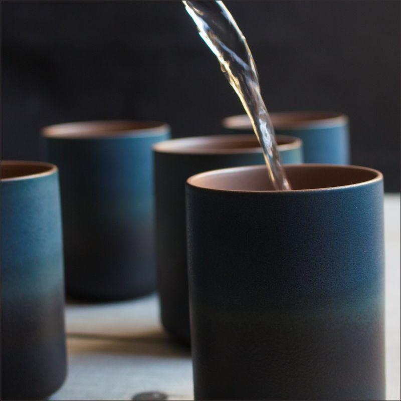 Japanese-style Rough Pottery Large Water Cup Master Cup Water Cup Tea Cup Restaurant Kiln Becomes Simple Gradient