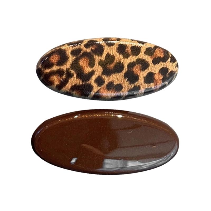 

1 Pair Delicate Leopard Pattern Hair Barrettes With Secure Grip Lightweight Hairpin For Messy Buns And Effortless Styling