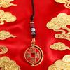 Chinese round jewelry Jinbao keychain pendant metal accessories decorative pendant gifts for men and women