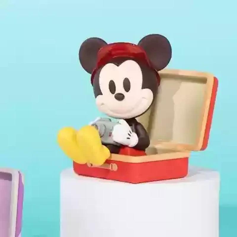 

MINISO Микки Минни Дональд Дак Серия Дорожный багаж Мистери Бокс ПВХ Модель Украшение Креативная игрушка Ручная работа Подарки на день рождения ребенка BOX