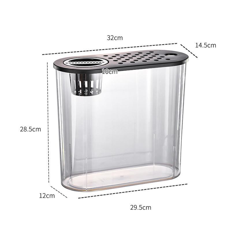 Acrylic Transparent Fish & Flower Arrangement Tank