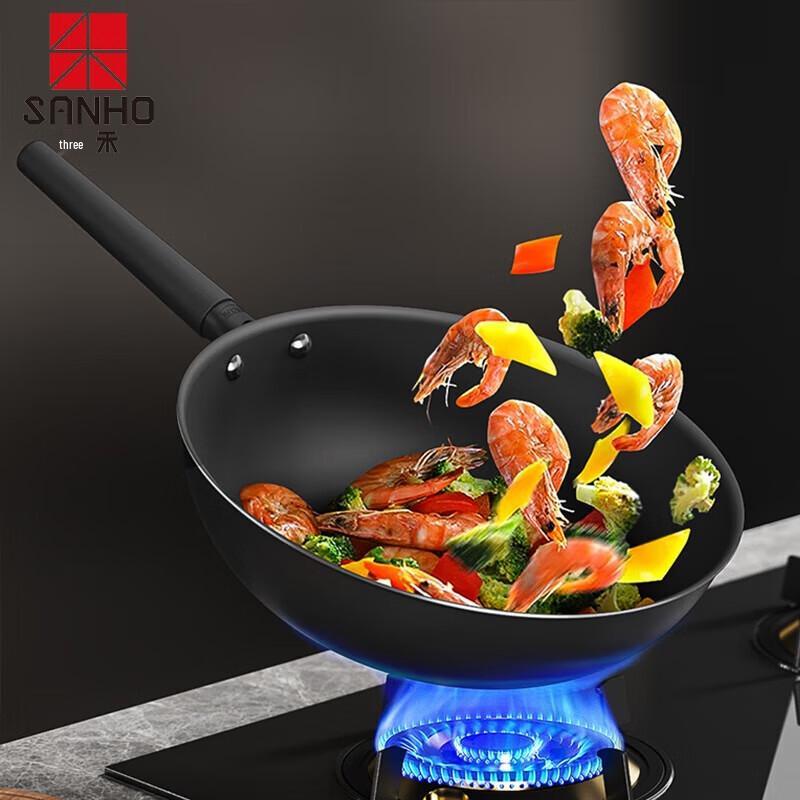 SANHO 30cm Titanium Alloy Non-Stick Wok