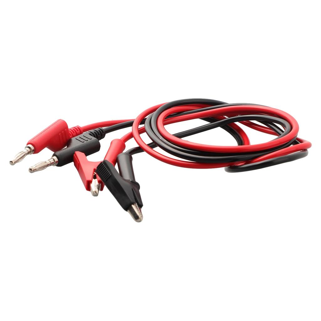 Flexible Copper Wire Test Leads with Crocodile Clips Pack of 2