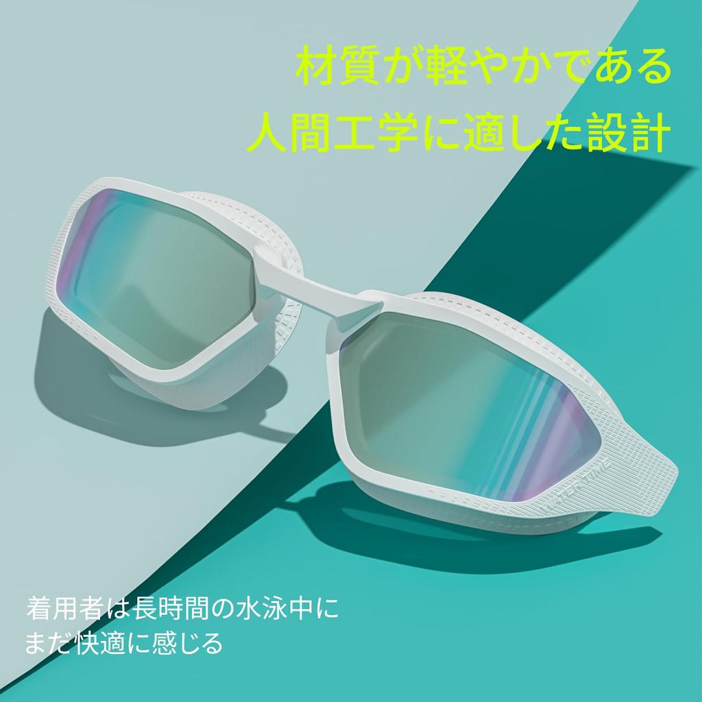 WATERTIME Adult Swimming UV Clear for Adults Goggles, Anti-Fog, Waterproof, Protection, Vision, Unisex, (Rhythmic Purple)