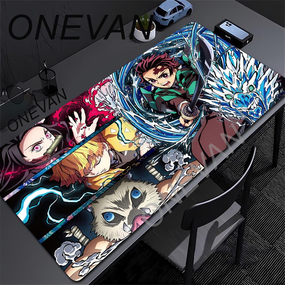 Mouse Pad Rubber Mat Anime Demon Slayer Gaming Deskmat Keyboard Pads Cartoon Cute Mousepad Kawaii Pc Accessories Mouse Mats Xxl