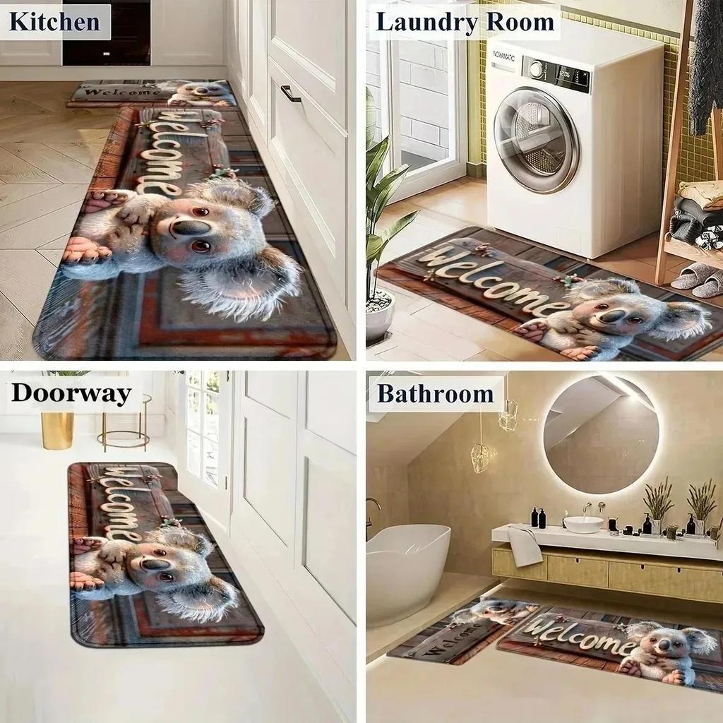1 ks Vzor Pivoňky Rohožky do dveří Kuchyňské koberce Protiskluzové Pop design Koupelnové koberce Podložka do koupelny Koberec pro domácí dřez Prádelna Dekor