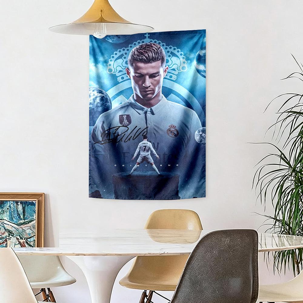 Cristiano Ronaldo Wall Decor Tapestry Art For Pet Memorial Birthdaywedding Party Backdrop Family Gift