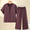 LANGSHA Women's Summer Cardigan & Pants Two-Piece Set