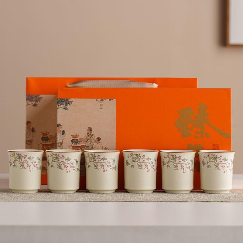 Ru kiln master cup, high-end personal ceramic tea cup, Kung Fu tea cup, business holiday souvenir