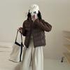 Light and Light Cotton Clothes for Female Students Autumn and Winter 2025 New Stand-up Collar Loose Long Sleeves Thickened Padded Short Cotton Jacket