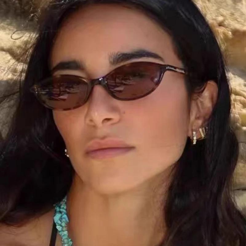 Luxury Brand Designer Small Oval Sunglasses Men Women Fashion Retro Trendy Travel Driving Shade Sunglasses Uv400