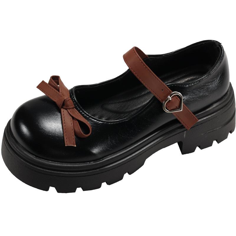 Fashion Korean Shoes Round Toe Clogs Platform Female Footwear Black Flats Soft Shallow Mouth 2025 Creepers Dress New Summer Fashion Med