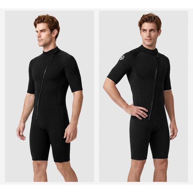 Mens 2mm Neoprene Wetsuit Shorty Snorkeling Diving Surfing Warmth Winter Use