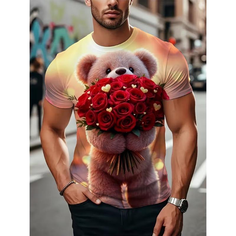 3D Print Funny Novel Pattern T-shirt Men s Clothes Personality Streetwear XXS