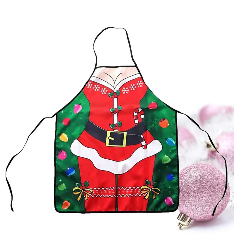 Sleeveless Women's Aprons In Christmas Style, Home Cleaning Clothes, Reliable Protective Tools for Daily Household and Housework