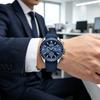 Men's multi-function chronograph sports watch business men's watch, luminous calendar quartz watch