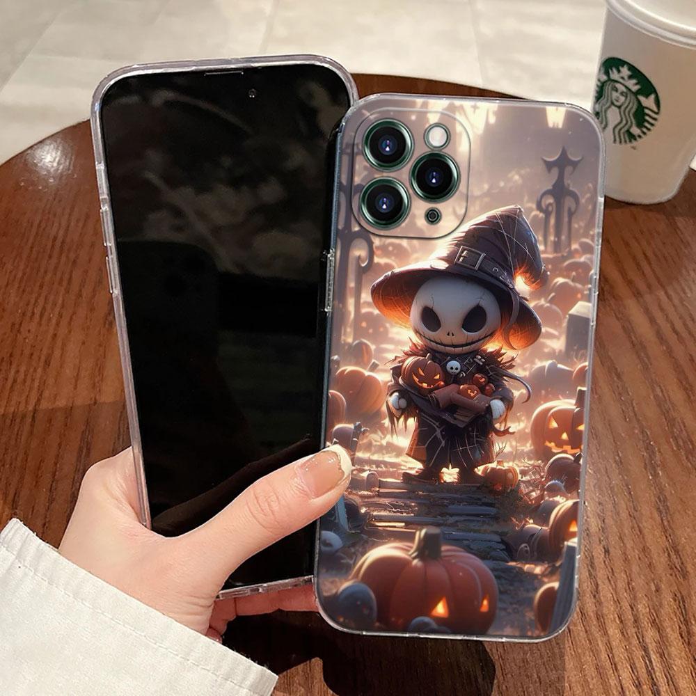 Phone Case For iPhone 17 Pro Max 17E 11 12 13 14 15 16 Pro Max Plus 17 Air 16E 7 Soft Cover Cute Baby Jack Skellington Halloween
