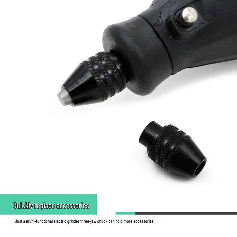 Mini Electric Grinder Flexible Shaft with 3-Claw Drill Chuck (0.3-3.2mm)