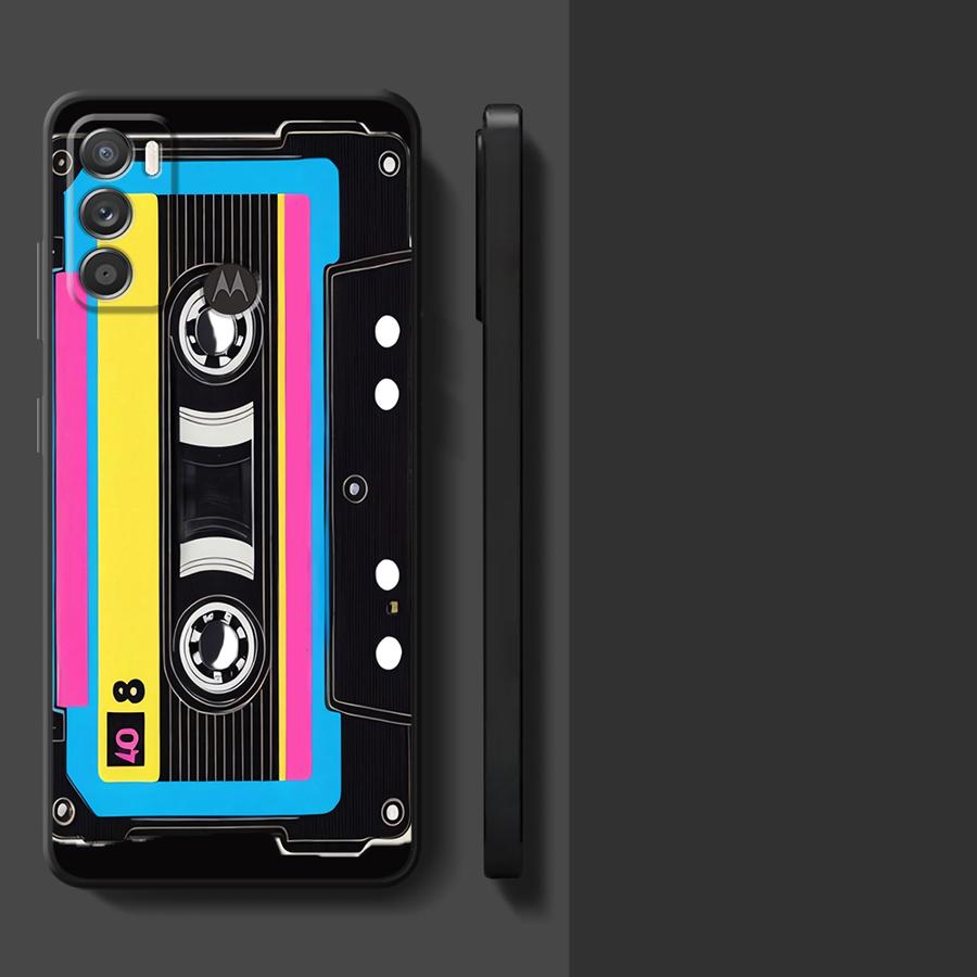 Case for Motorola Moto G53 G30 G52 G32 Edge 20 Pro 30 Lite G60s G22 Edge40 G50 G51 G73 G71 Phone Cover Vintage Cassette
