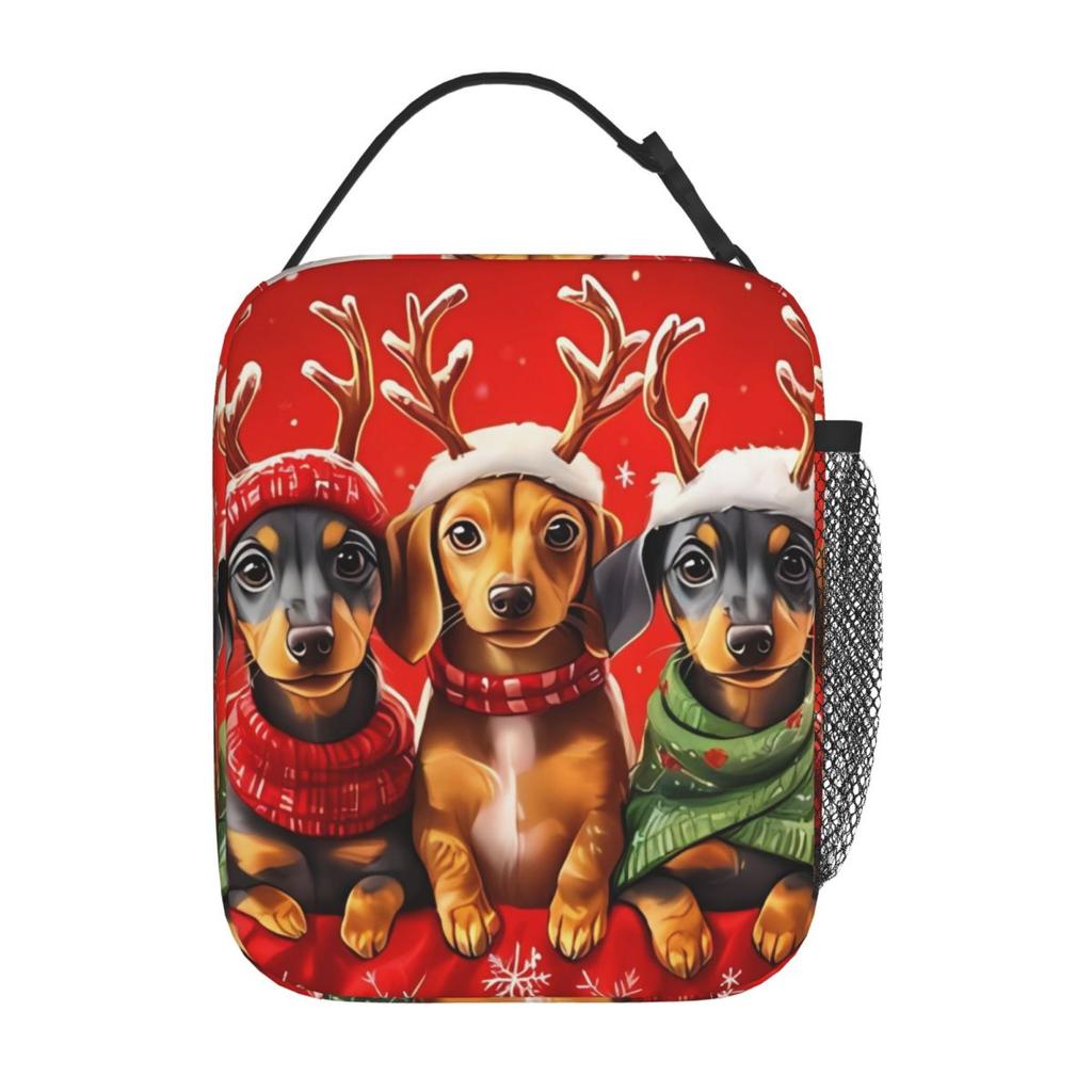 Dachshund O Cão Bolsa de Almoço Para Adulto Caixa de Almoço Bolsa Térmica Casual para Piquenique Bolsa Tote Conveniente de Oxford Sacos para Alimentos