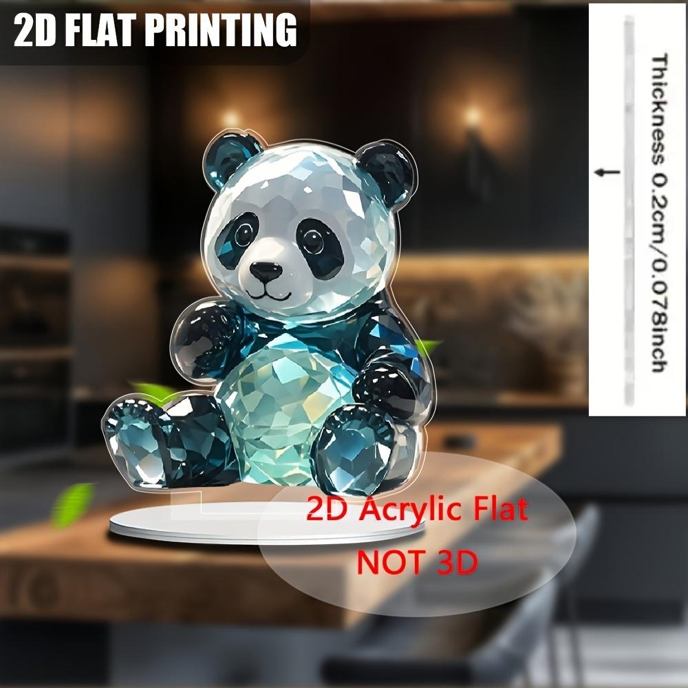 2D Flat Acrylic Panda Decoration, Indoor and Outdoor Decoration - No Battery/electricity Required, Free Day Decoration, Shop Decoration,