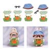 Plush Figure Sweater and Suspender Pants Jumpsuit Outfit Educational for Kids Photo Props Make Your Own Dolls for 6.69'' Doll