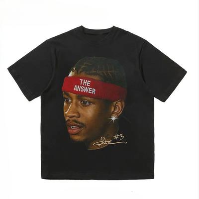 Printed High Street Sports Basketball Clothes Summer Men's and Women's T-shirt Fashion Loose Short Sleeves