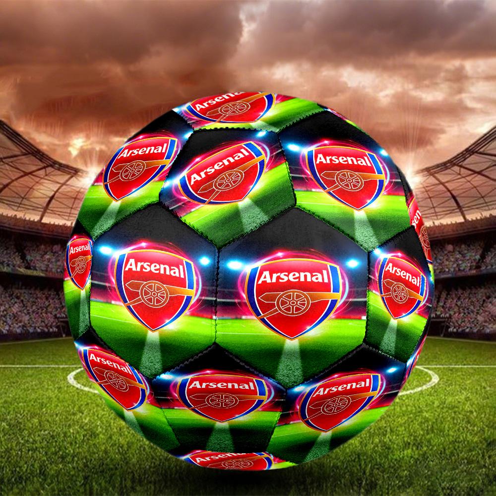 Arsenal F.C Print Size 5 Soccer Ball, Standard Match Football for Sports Game and Team Practice, Ideal Gift for Soccer Fans