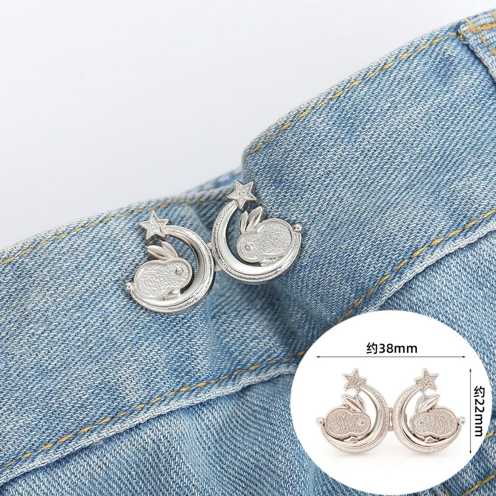 Waist Tightener Buckle Reducer for Loose Pants Removable Adjustable Jeans Buttons Pin Easy Install Clothing DIY Repair Tool Kit
