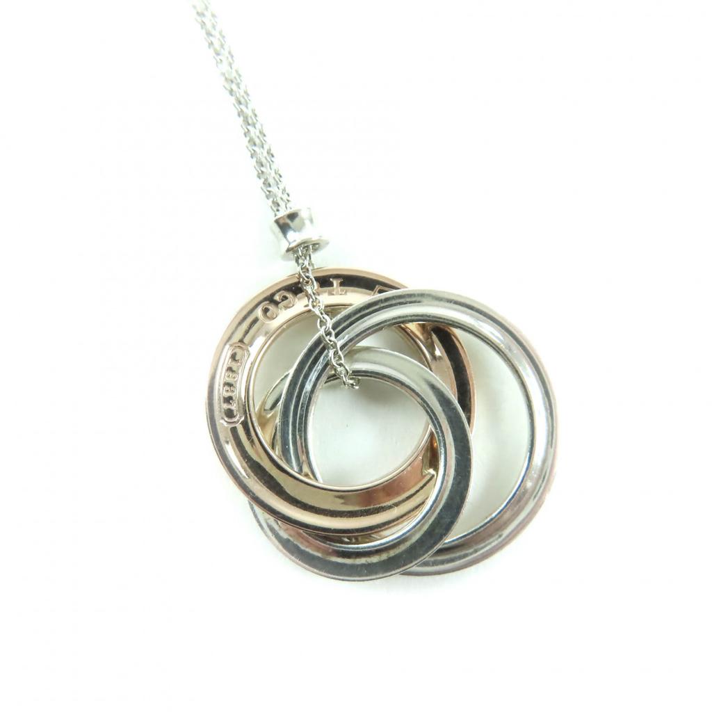 Very Good TIFFANY&Co. Necklace 1837 Interlocking Circle Silver 925 Women Used