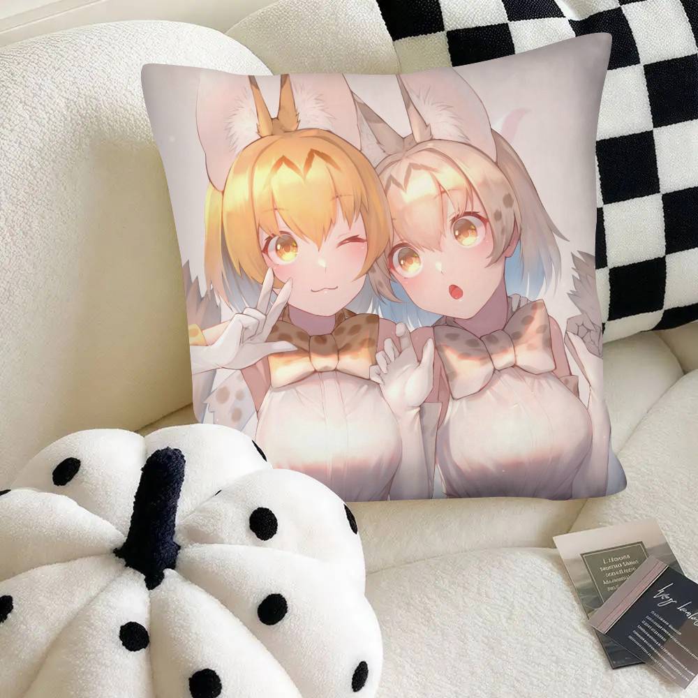 Adventure Anime Kemono Friends Pillow Case Fashion Square Pillowcase Bedroom Sofa Room Ins Decoration Leisure 40x40cm16x16in