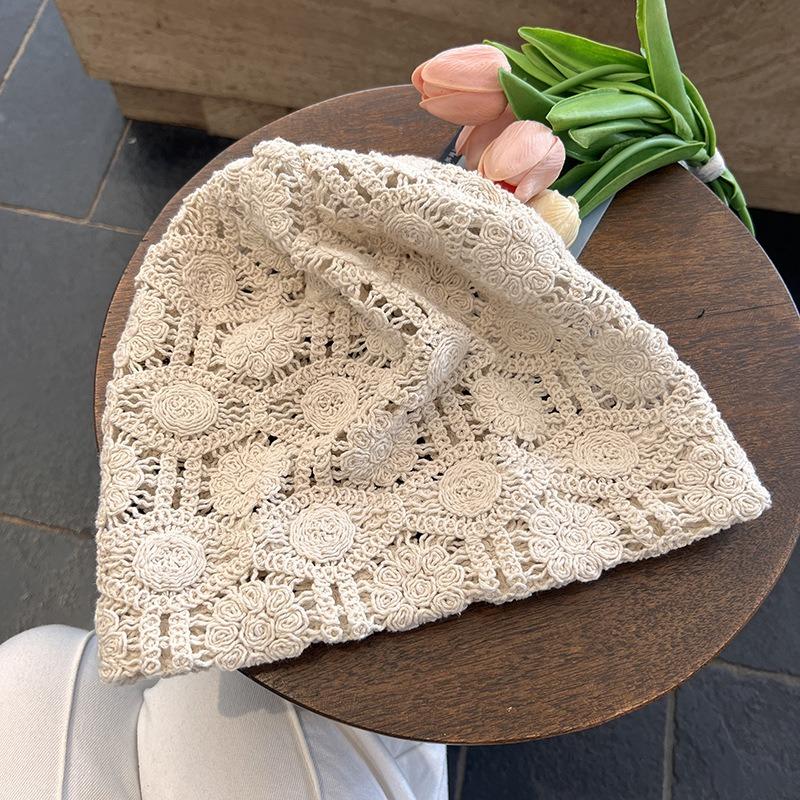 Women S Large Size Hollow Thin Beanie Hat For Spring Summer