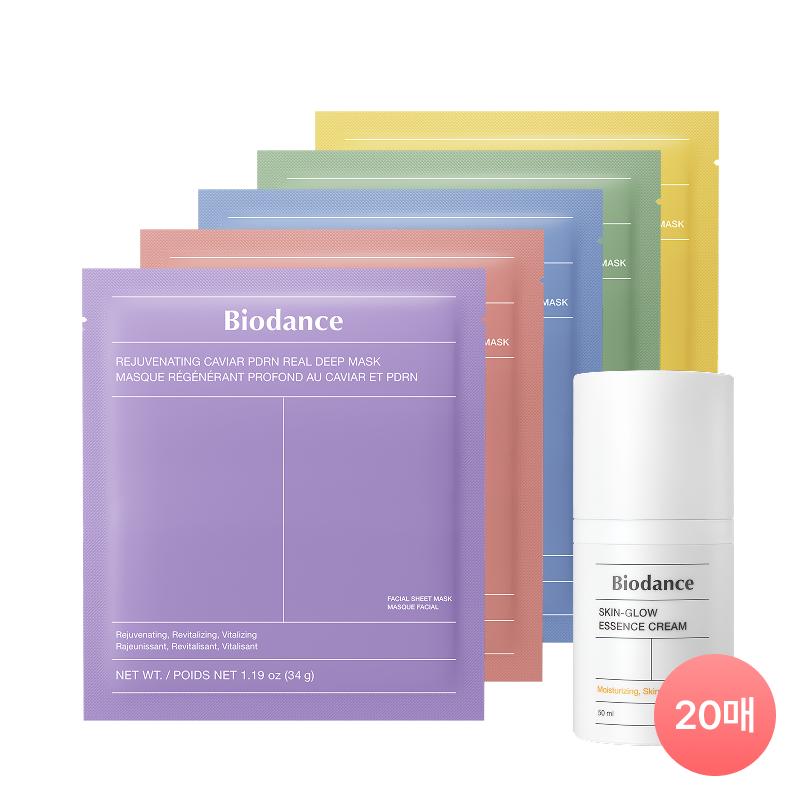 Biodance Real Deep Mask 5 20 Sheets+Essence Cream 20 Sheets Single 608-01