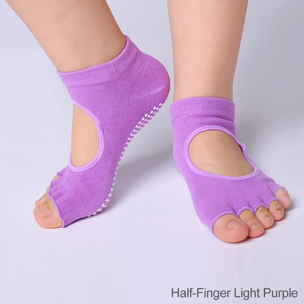 1Pair Grip Socks for Women, Non Slip Pilates Yoga Socks with Double Stripes Non Slip Socks for Workout, Ballet, Athletic Socks