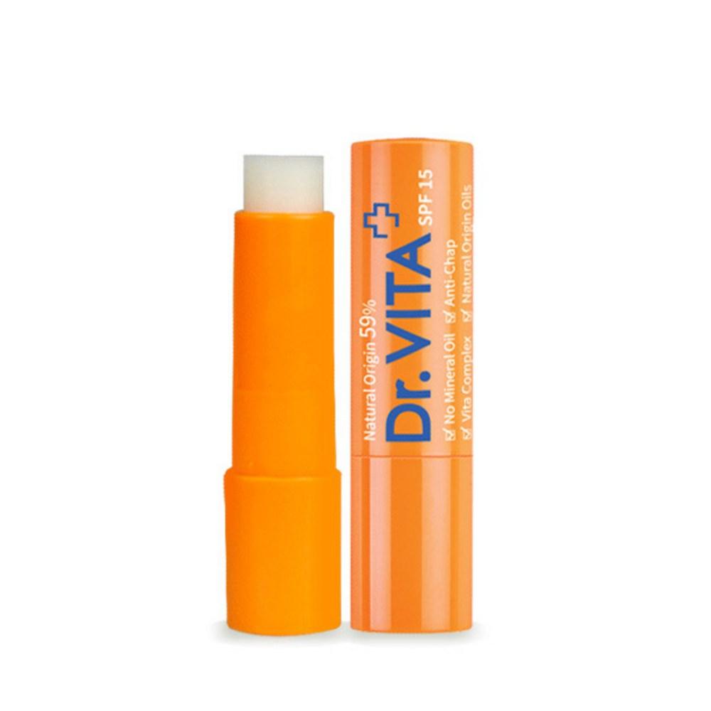 Dr. Vita moisturizing lips lip treatment containing 5% vitamins 3.6g, single item, 2 pieces
