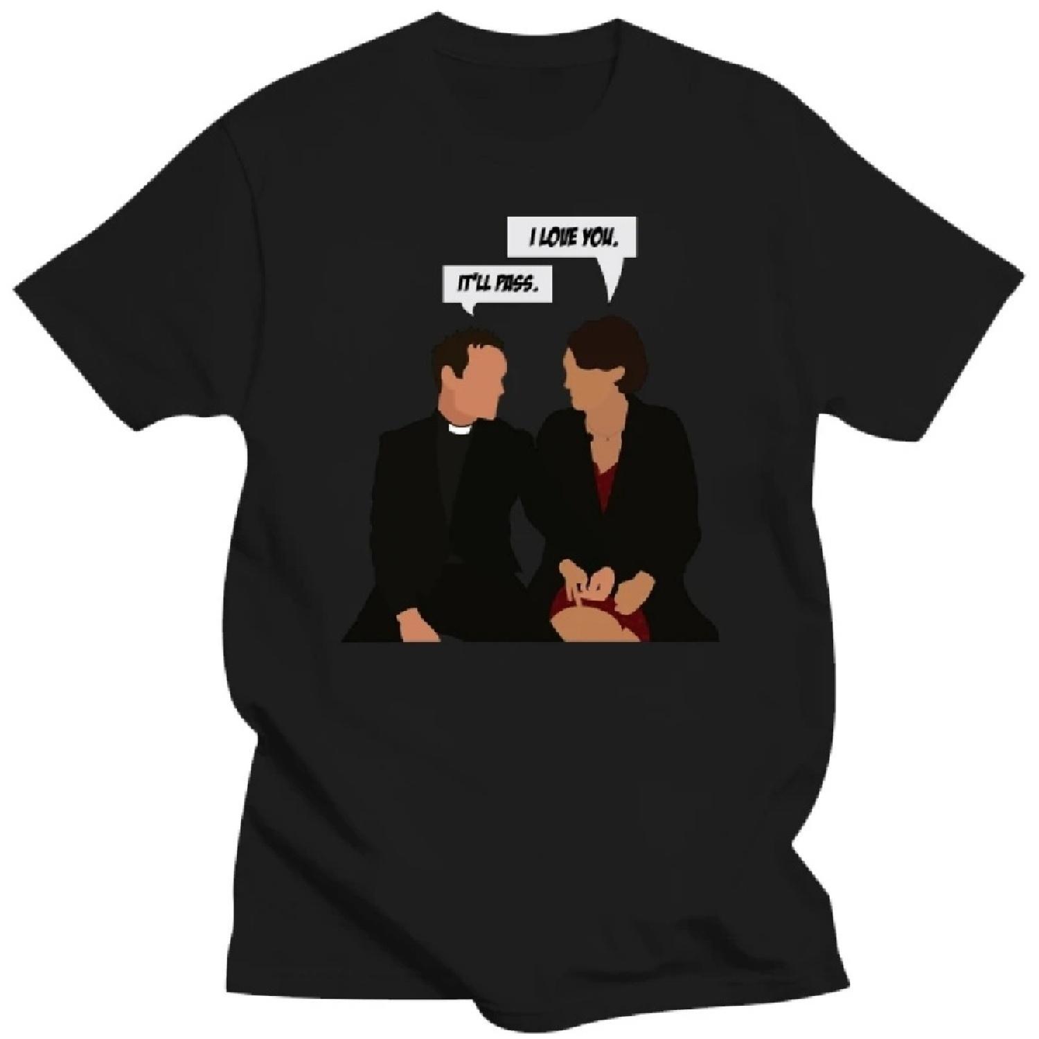 

Футболка Всё пройдёт Мужская 100% хлопок Короткий летний рукав Футболка Комедия Дрянь Британский телесериал Свободная футболка XXXXXL чёрный