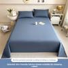 Thick Brushed Striped Bed Sheet Minimalist Solid Student Dormitory Single/Double 3Pcs Set