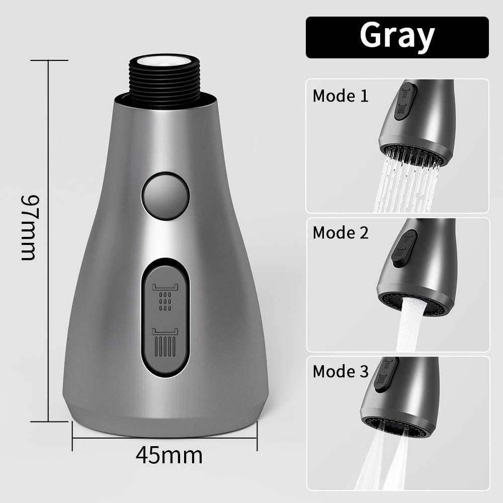 Kitchen Pull Out Faucet Sprayer Nozzle 3 Modes ABS Water Saving Bathroom Basin Sink Shower Spray Head For 1/2" Connection