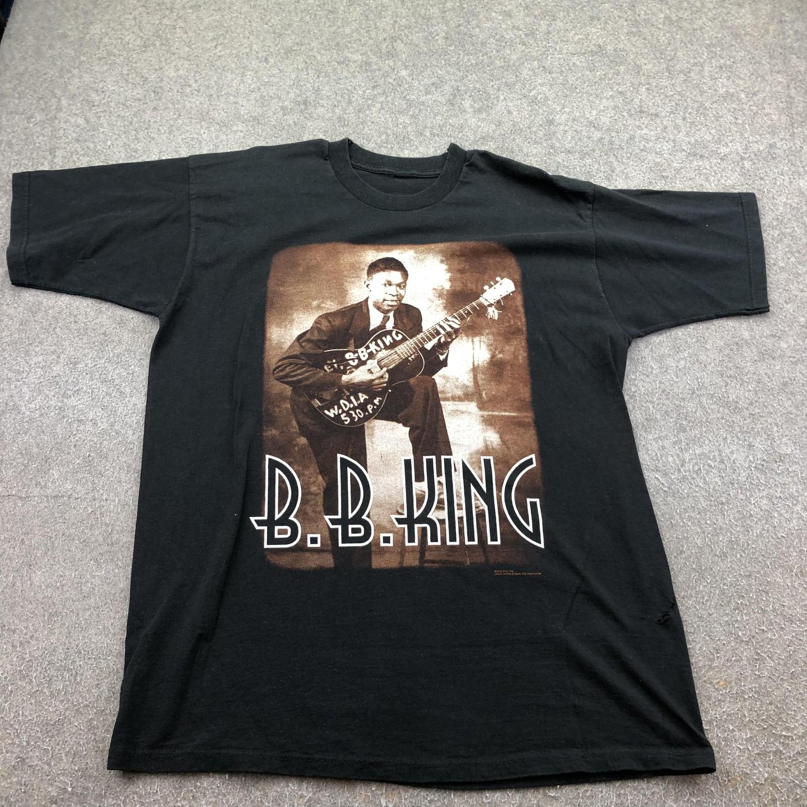 Vintage BB King Shirt Mens XL Black King Of The Blues World Tour 90s Tee Unisex T-Shirt M