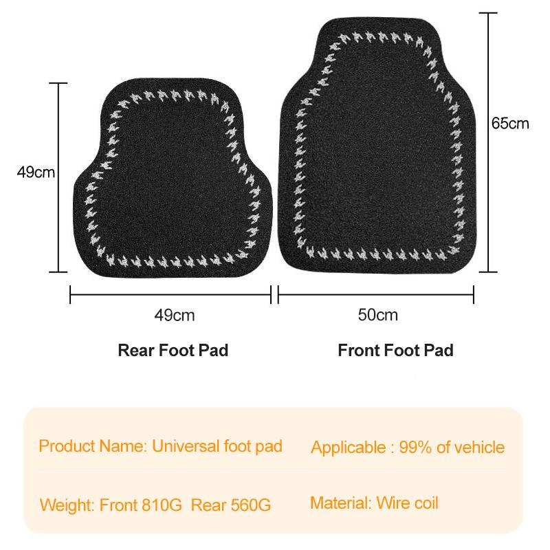 Wire Car Floor Mats Premium Quality Carpet Floor Mats for Cars Non Slip Universal Fit Automotive Floor Mats for Sedan SUV Truck