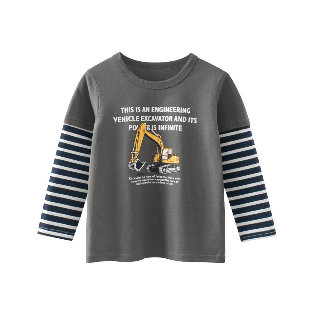 Spring 2026 Korean-Style Boys Fashion Long Sleeve T-shirt 100 cm